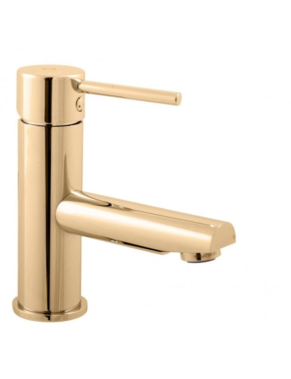 Miscelatore lavabo SEINA in ottone dorato H. 19,8 cm