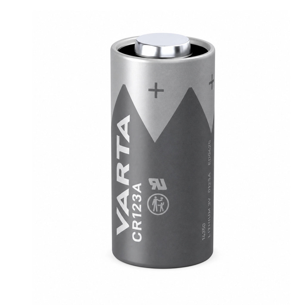 Set di 2 Batterie al Litio 3V CR123A 1430 mAh per Dispositivi Elettrici Argento Varta