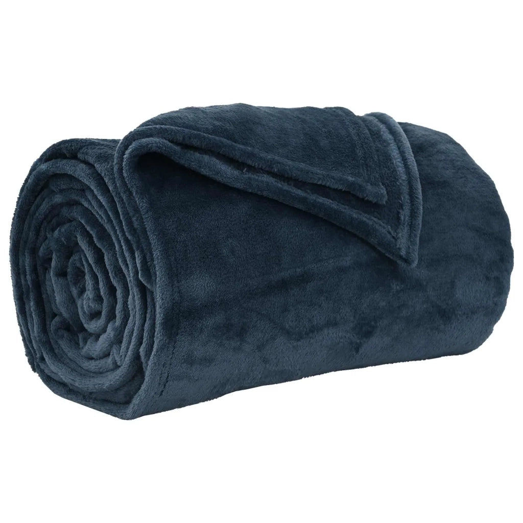 Coperte da Pile 6 pcs Blu navy 150 x 200 cm Panno 42016806