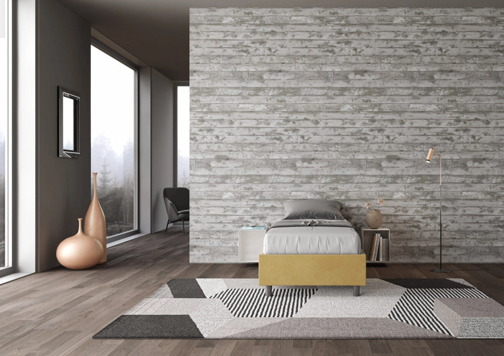 Letto Singolo Sommier 80x200 cm con Rete Azelia Ocra