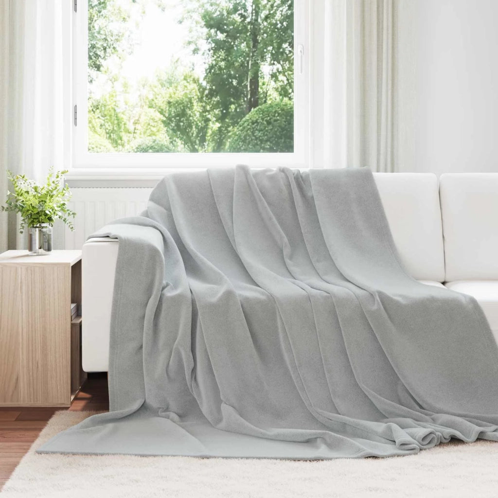 Coperta Grigio 220 x 240 cm Panno 42016771