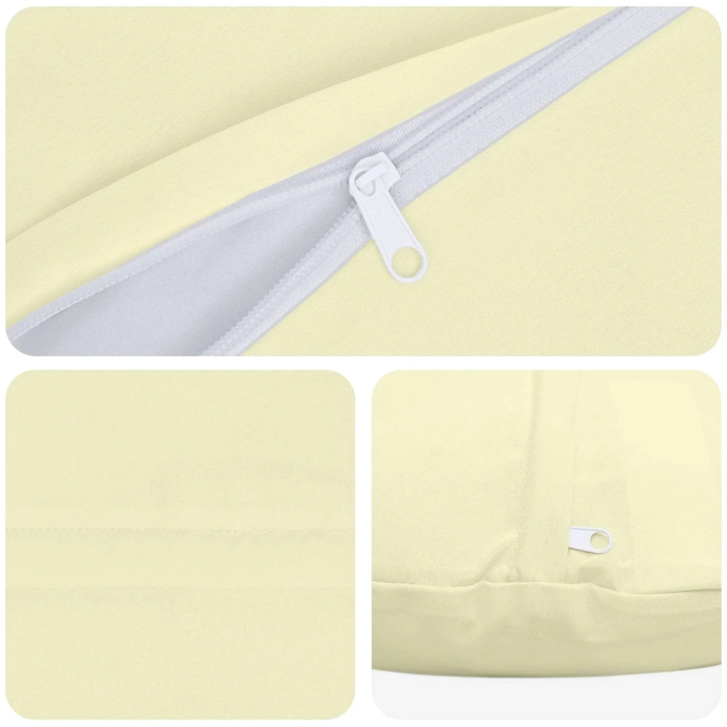 Cuscino con cuscino HEERLEN 6 pz Crema Poliestere 929478