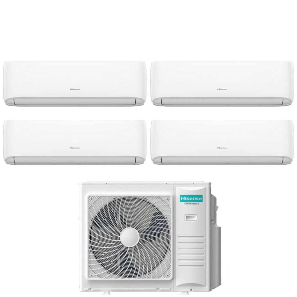 Condizionatore Quadri Split Hisense Hi-Comfort 7+9+9+12 con 4AMW81U4RJC R-32 Wi-Fi Integrato
