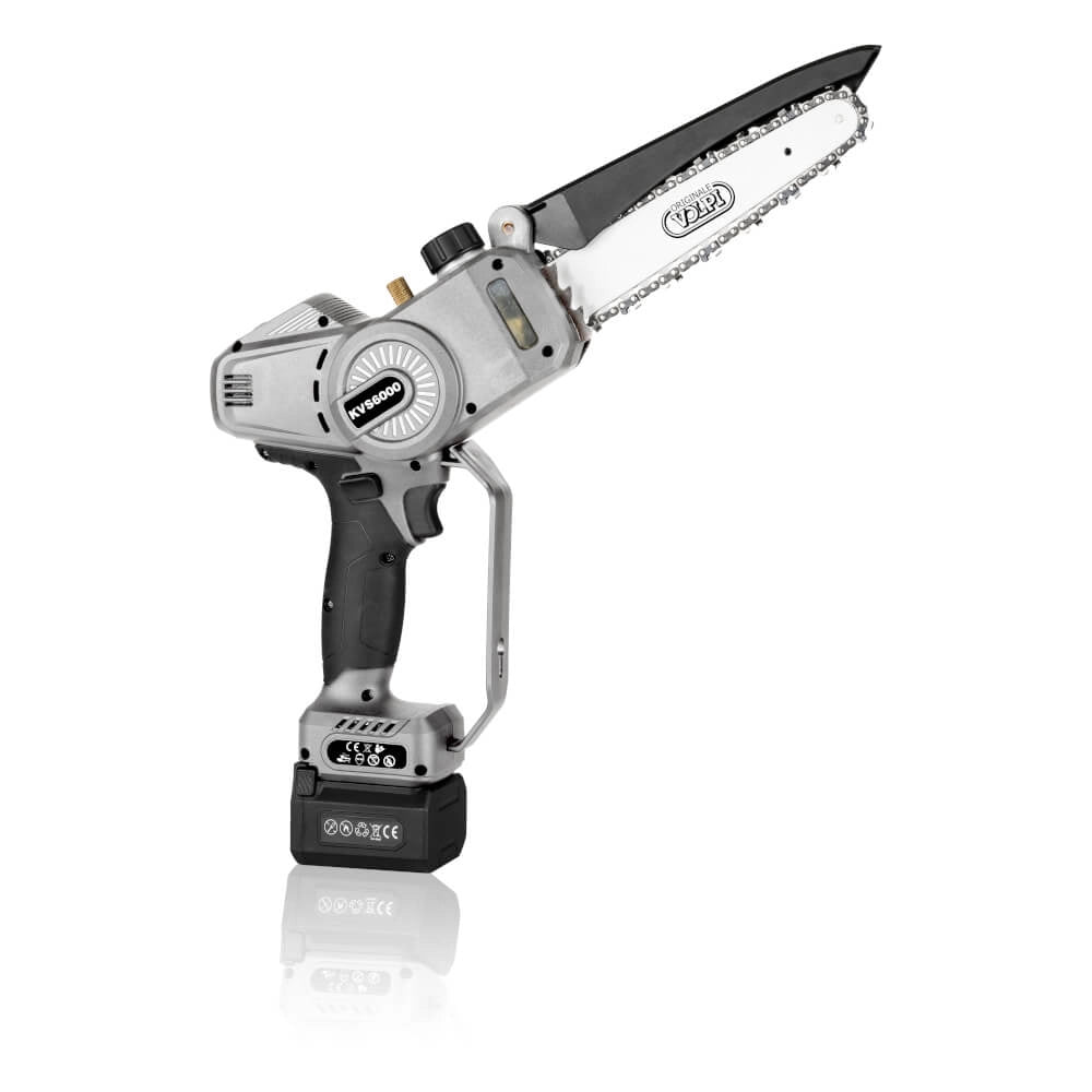 POTATORE SEGHETTO MOTOSEGA A BATTERIA 21,6V +2 BATTERIE 4Ah BARRA 19cm-8" KVS6000 VOLPI