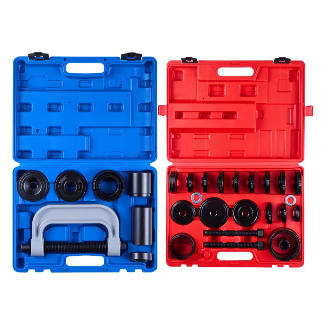 Set pressa per cuscinetti e boccole 10+24 pezzi con telaio a C e custodia, kit per installazione e rimozione per officina LX1010+LX1005