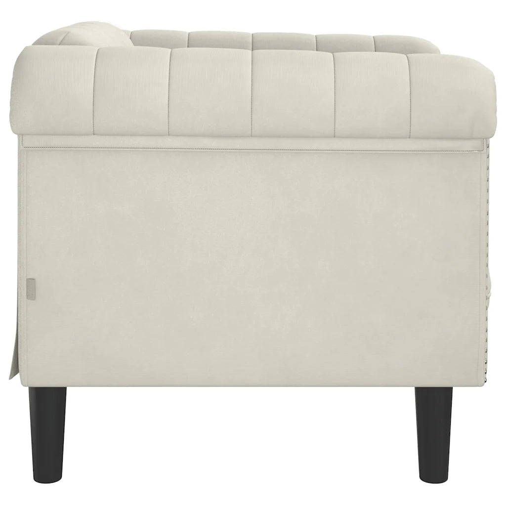 Poltrona Crema in Velluto 372572