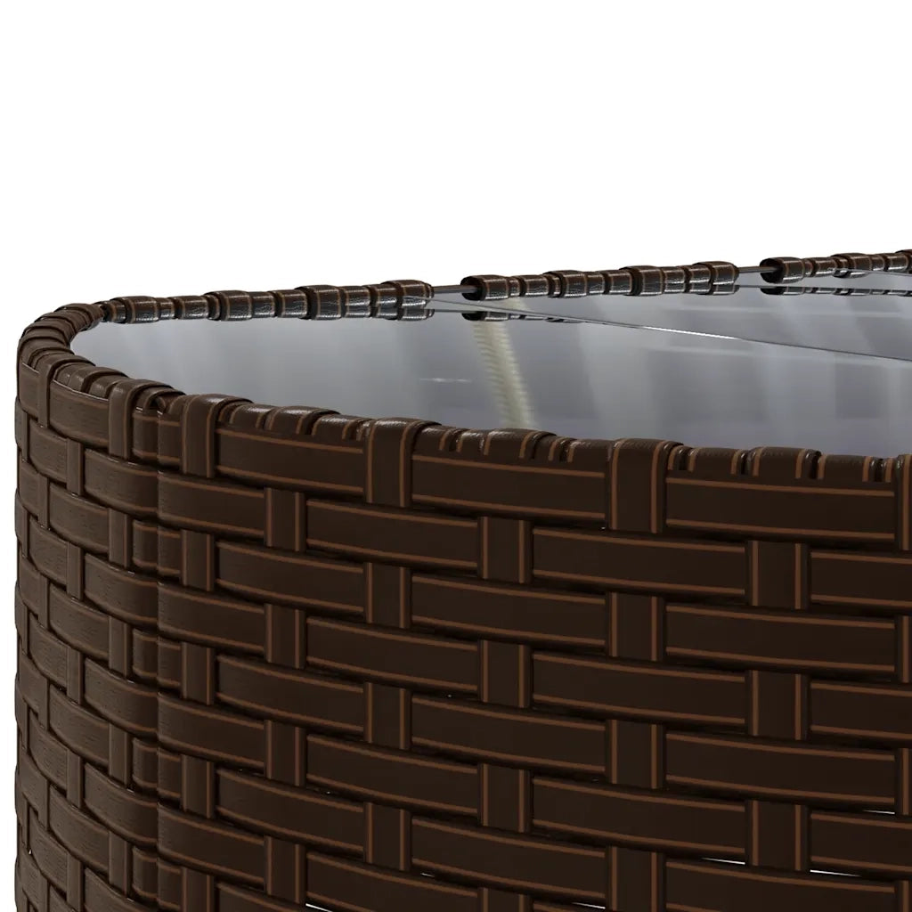 Set Divani da Giardino 10pz con Cuscini in Polyrattan Marrone 3308405