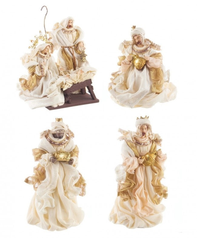 Set Natività 6 Figure Fastosa Colore Champagne
