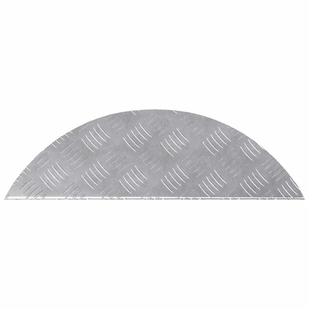 Gradini per Scale 15 pz | Tappetini per scale autoadesivi Argento 60 x 18 x 2,5 cm Alluminio
