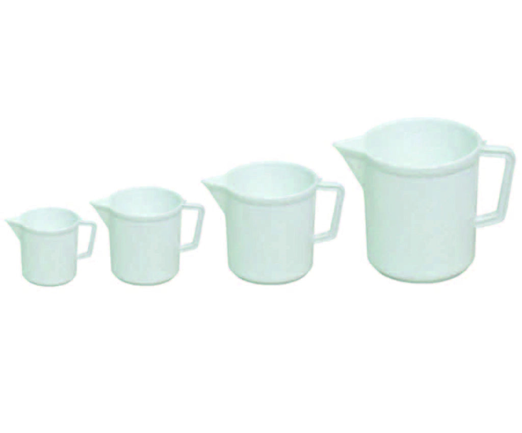 CARAFFE GRADUATE CON BECCO IN PLASTICA- - lt.5 - 5 pezzi