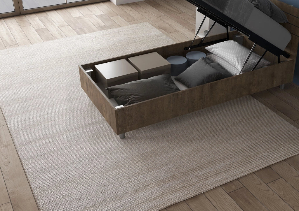 Letto Singolo 80x200 cm con Rete Testata Dritta Ankel Noce