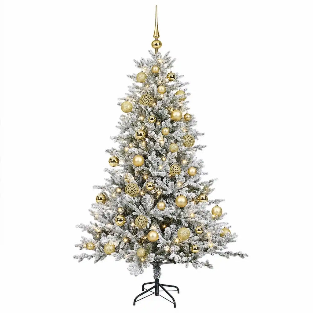 Albero di Natale Artificiale con Palline 150 cm 150 LED 3465654