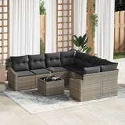 Set di divani 9 pcs Grigio chiaro e grigio scuro polyrattan 3355331