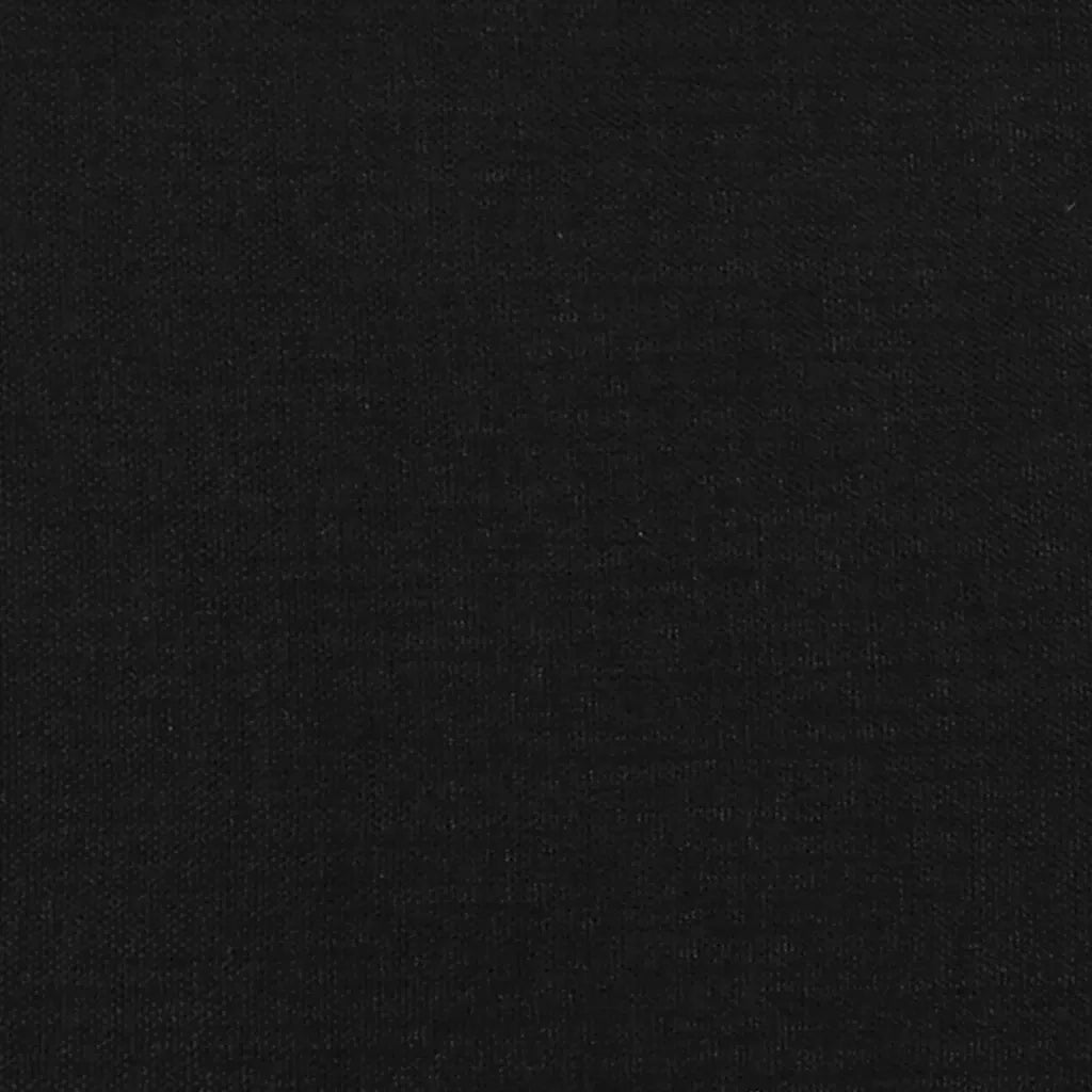 Testiera ad Orecchio Nera 183x23x118/128 cm in Tessuto