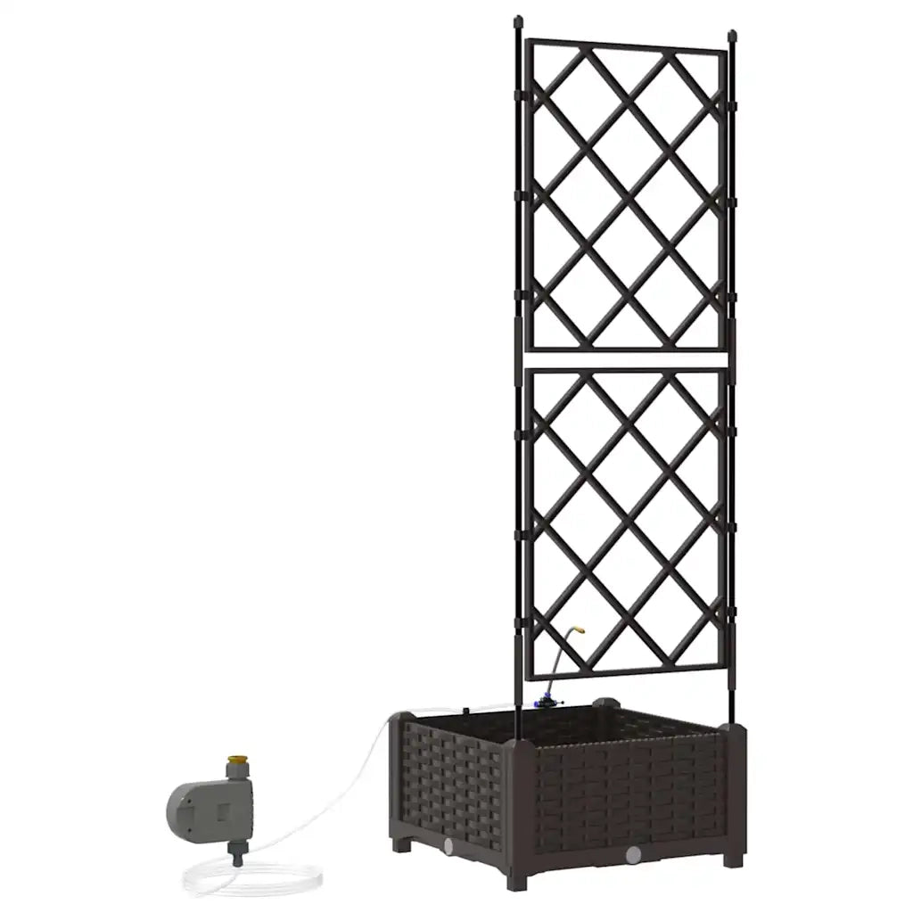 Vaso da giardino Marrone 40 x 40 x 126 cm PP 42002825