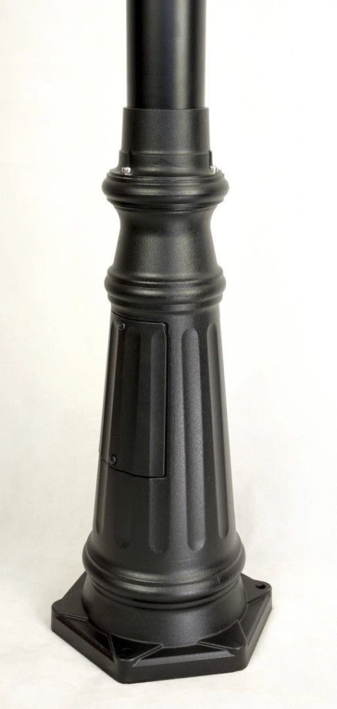 Lampione da giardino 285 cm 2 sfere E27 nero IP43