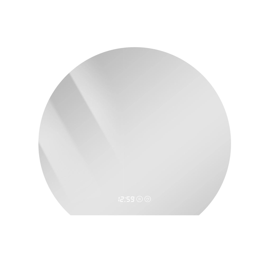Specchio da bagno LED con luce dimmerabile e antiappannamento; 3 temperature di colore; orologio e temperatura
