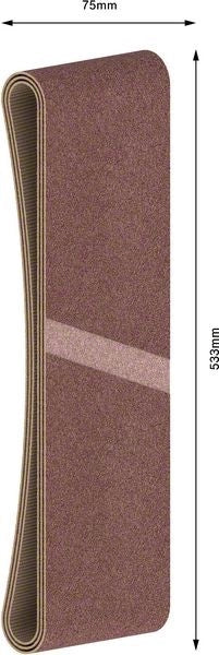 2608606070 - Set di nastri abrasivi da 3 pz. X440 75 x 533 mm, P60, BEST for LEGNO+VERNICE