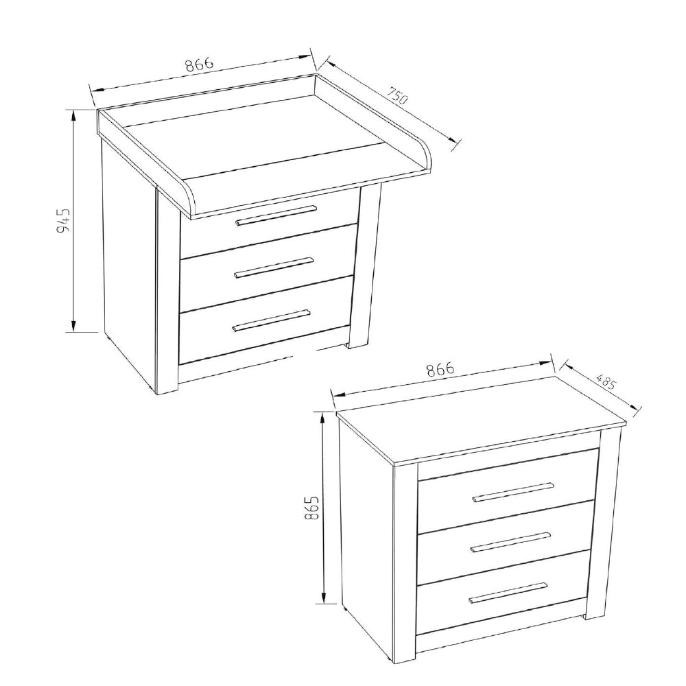 Vicco Fasciatoio Bianco 86.6 x 86.5 cm