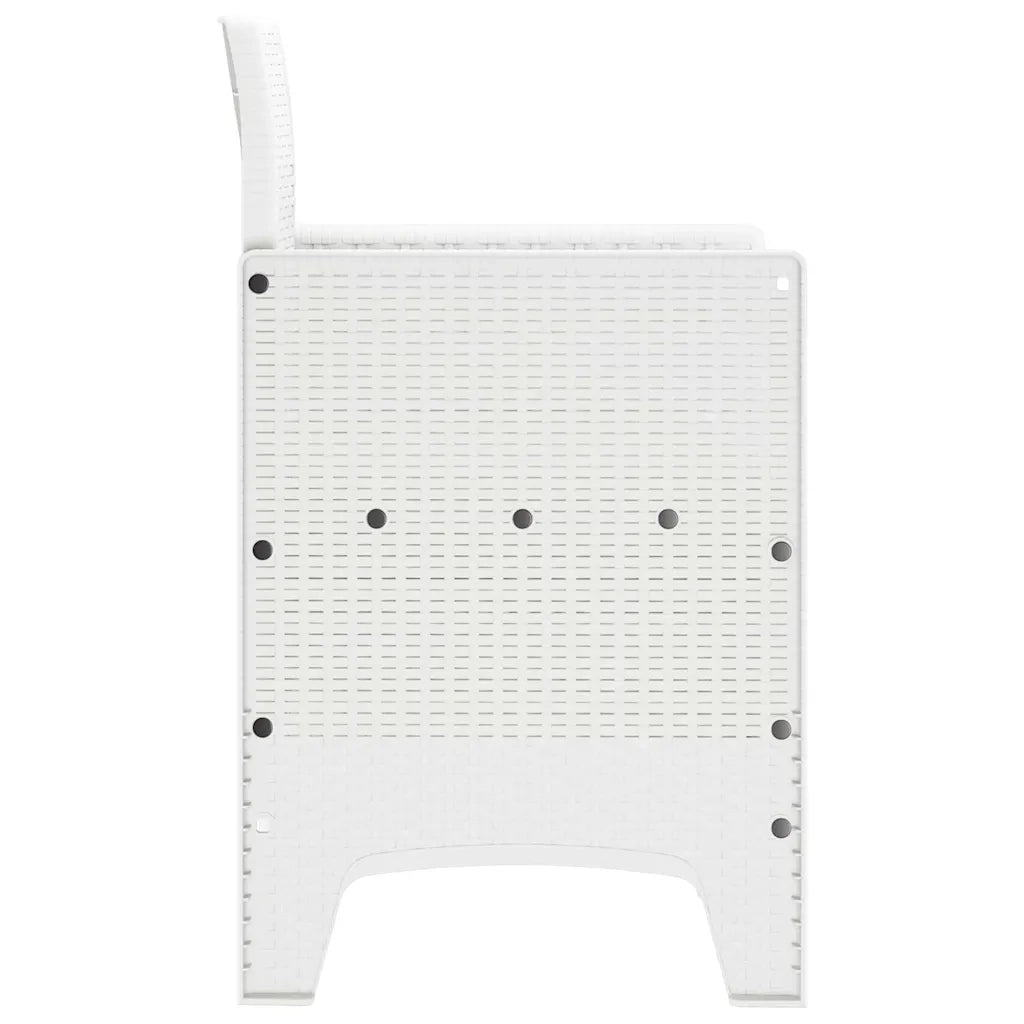 Sedia da Giardino 4 pcs Bianco 53 x 49 x 85 cm Polipropilene