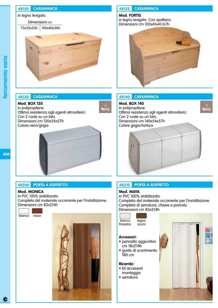 1pz cassapanca terry box 140 gr/tort. 140x54x57h cod:ferx.15035