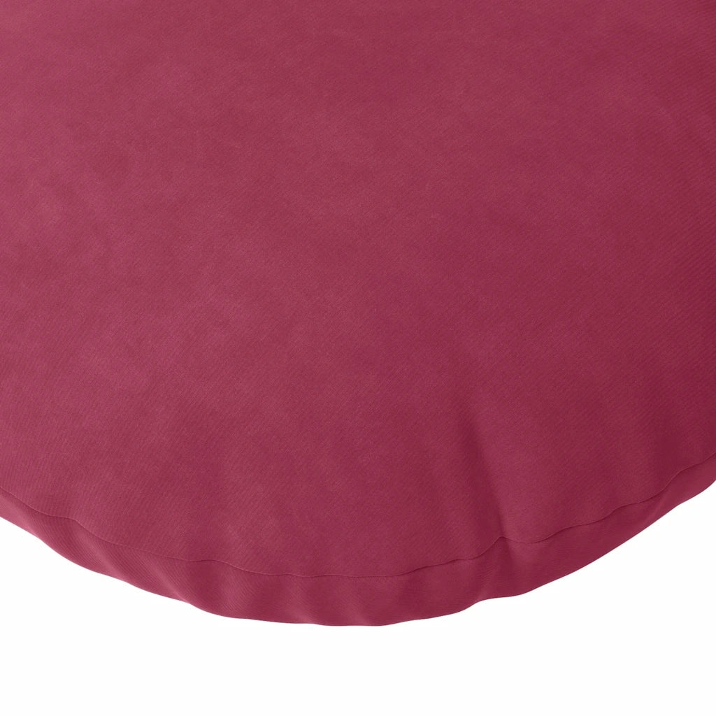 Cuscini per Seduta 2 pcs Rosso Vino Ø30 x 13 cm Velluto 42014105
