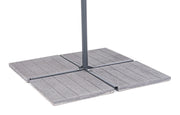 Marmette Base Ombrellone da Giardino in Cemento Set 4 50 x 50 cm Bizzotto Tonalità: Wenge