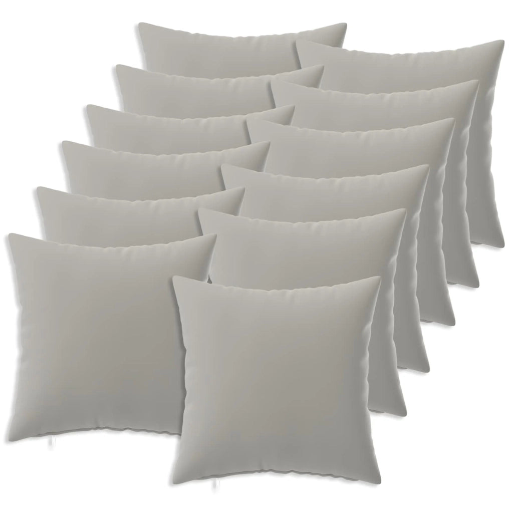 Cuscino con cuscino HEERLEN 12 pz Grigio Poliestere 927141