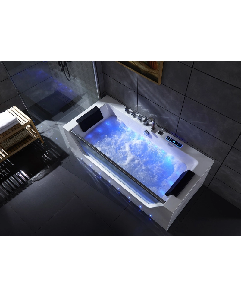 Vasca Idromassaggio Full Optional Led Ozono, Riscaldatore 170x80x61cm Sicorage Airla