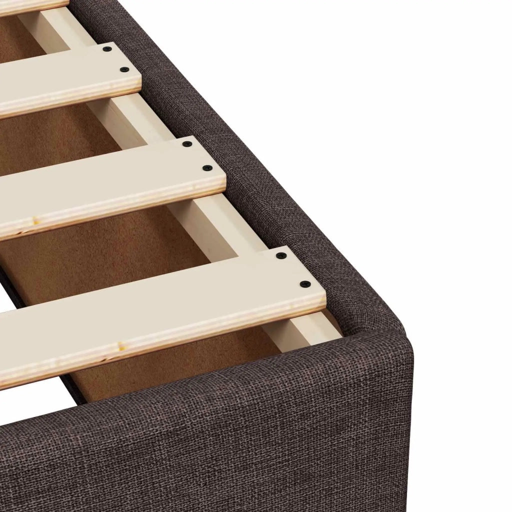 Letto box spring con materasso Marrone Scuro 80 x 200 cm 3453749