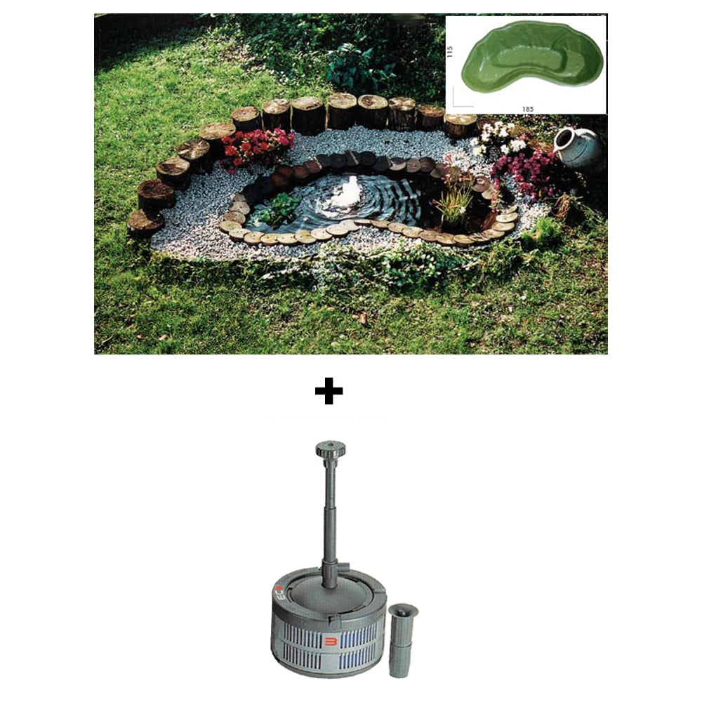 Set laghetto green nemi e pompa filtro ecopond 2.0 (2 in 1)