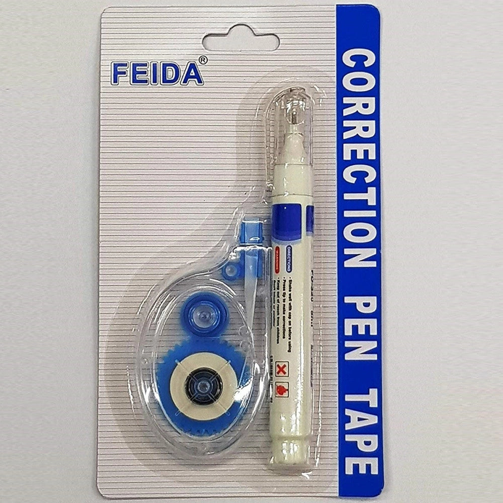 Trade Shop - Set 2 Pezzi Correttore Penna + 2 Pezzi Correttore Nastro C.8482 Bianchetto -