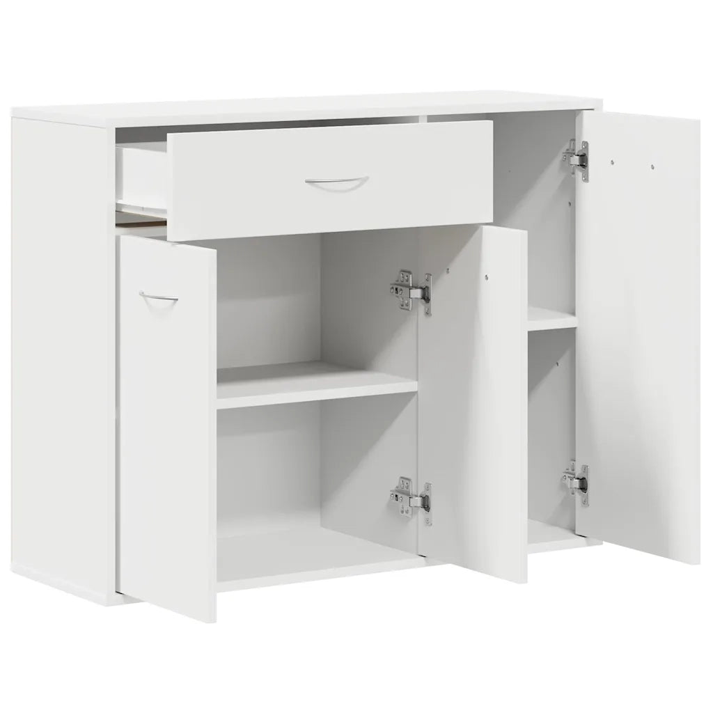 Credenza Bianca 88x30x70 cm in Legno Multistrato 800675