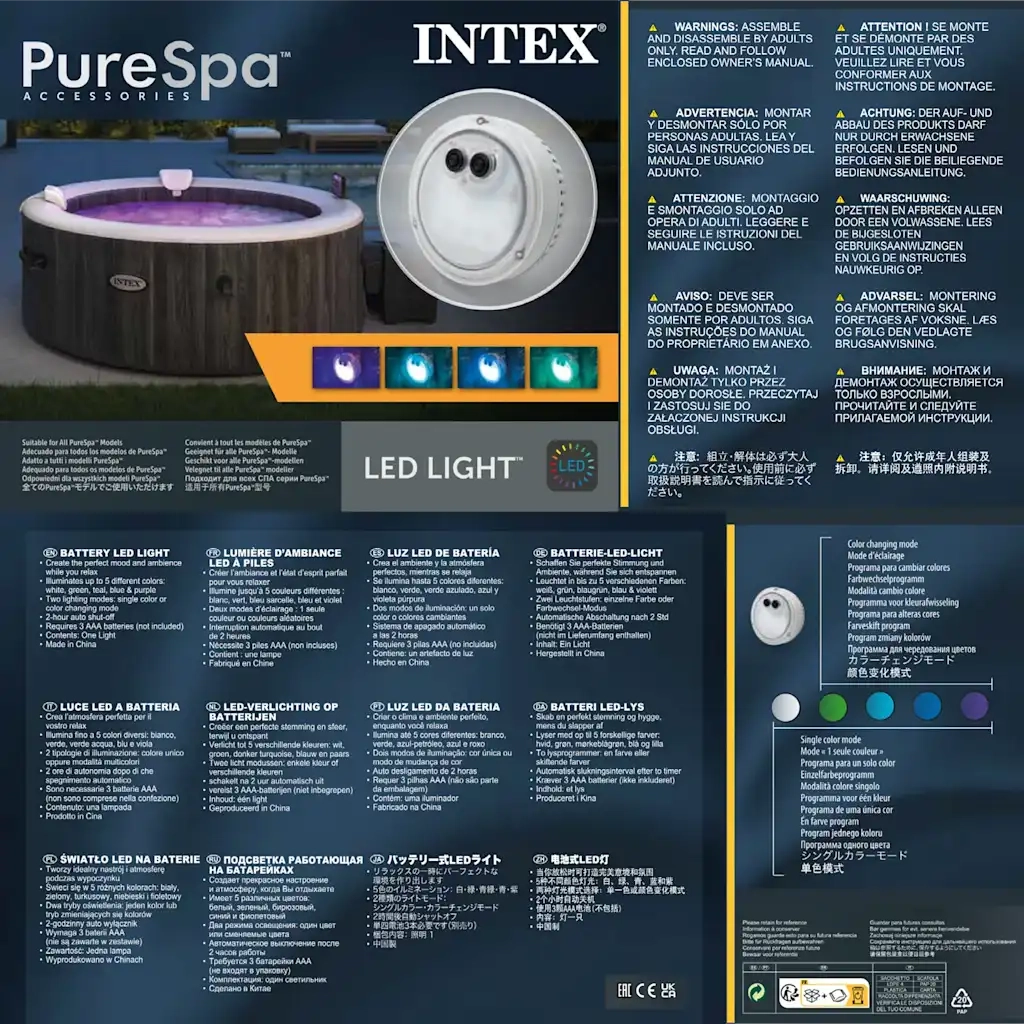 INTEX Luce LED Multicolore per Bubble Spa 28503 3202742