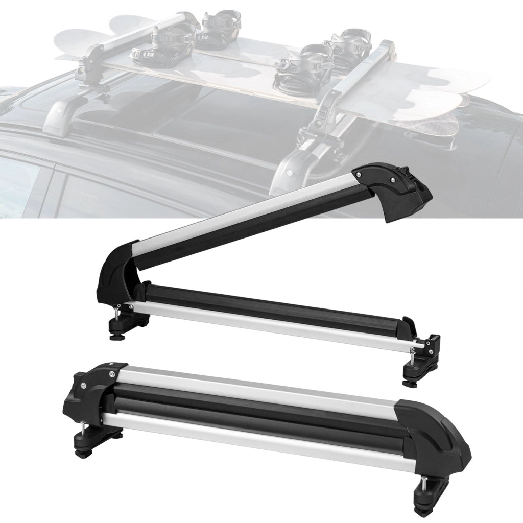 Portasci e Snowboard da Tetto Auto CT-8916 805 mm in Alluminio Universale per 6 Paia di Sci o 4 Snowboard con Serratura Antifurto e Gomma Protettiva