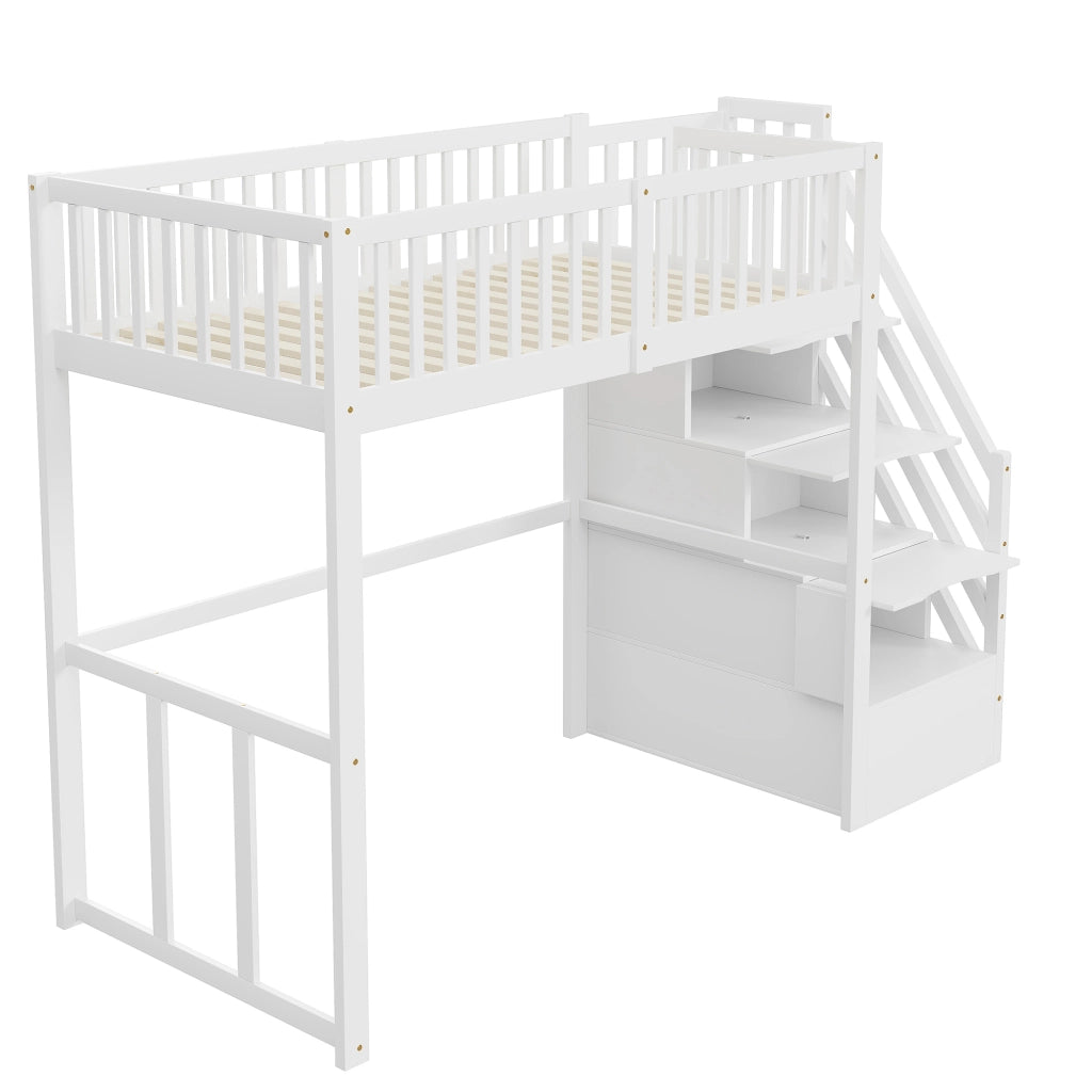letto a castello legno bianco 97 x 252 cm