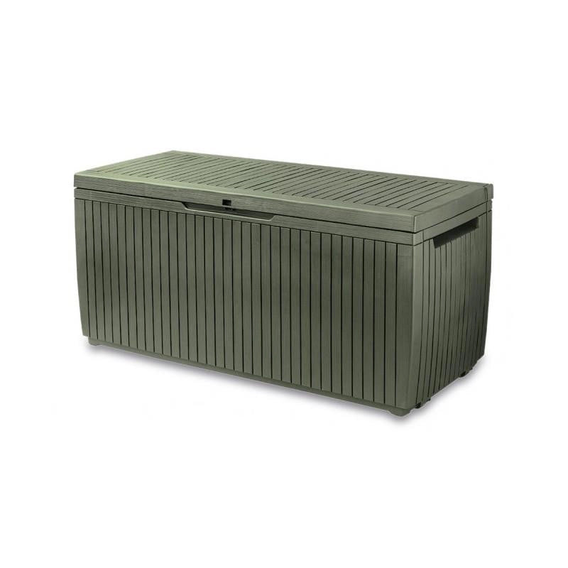 Baule da Esterno Keter Springwood 123x53,5x57 cm in Resina Verde