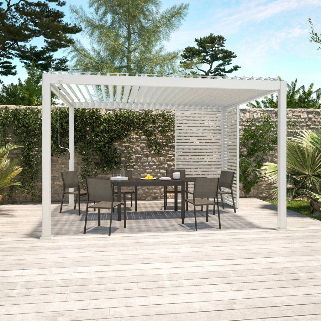 Persiana in alluminio da 1.3m per pergola a lamelle triomphe, bianco