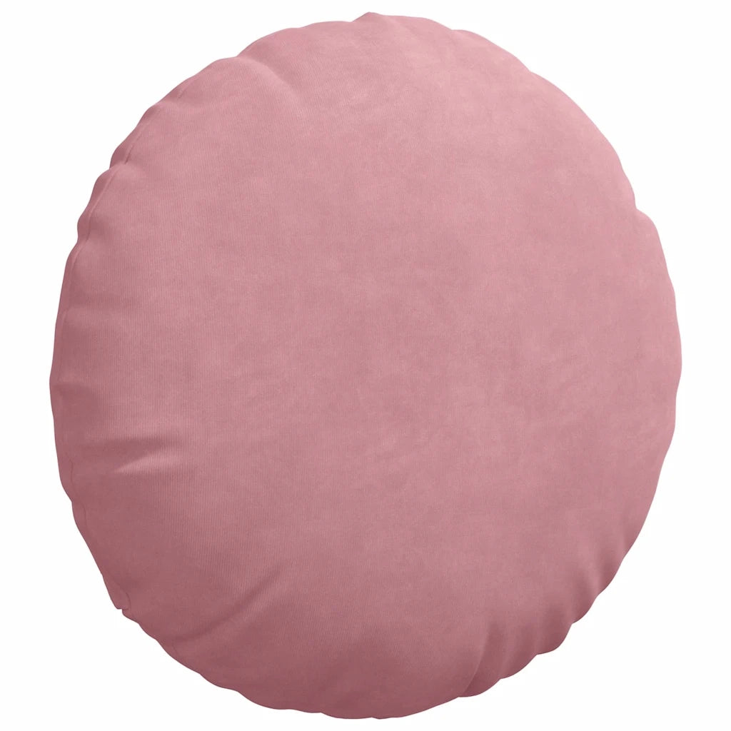 Cuscini per Seduta 2 pcs Rosa Ø 40 x 13 cm Velluto 42014141