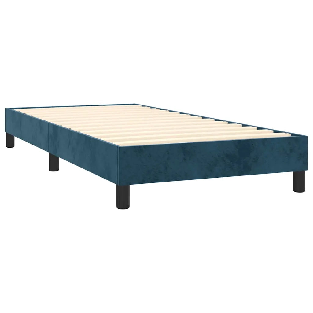 Letto a Molle con Materasso e LED Blu Scuro 100x200 cm 3134511