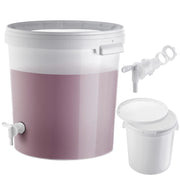 Contenitore di fermentazione KADAX da 33 litri, secchiello per vino, liquori e birra, con coperchio e rubinetto.