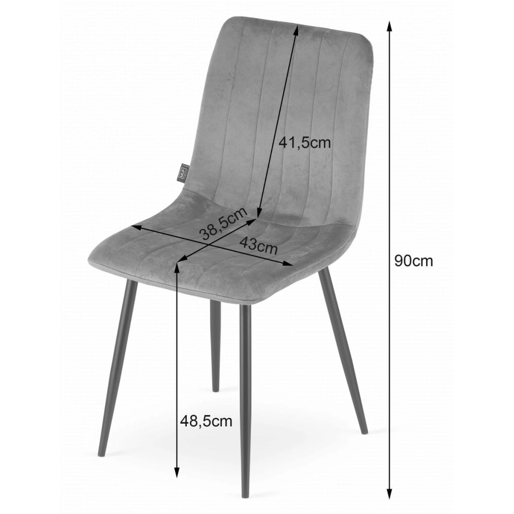 Sedia LAVA in velluto rosa con gambe effetto legno