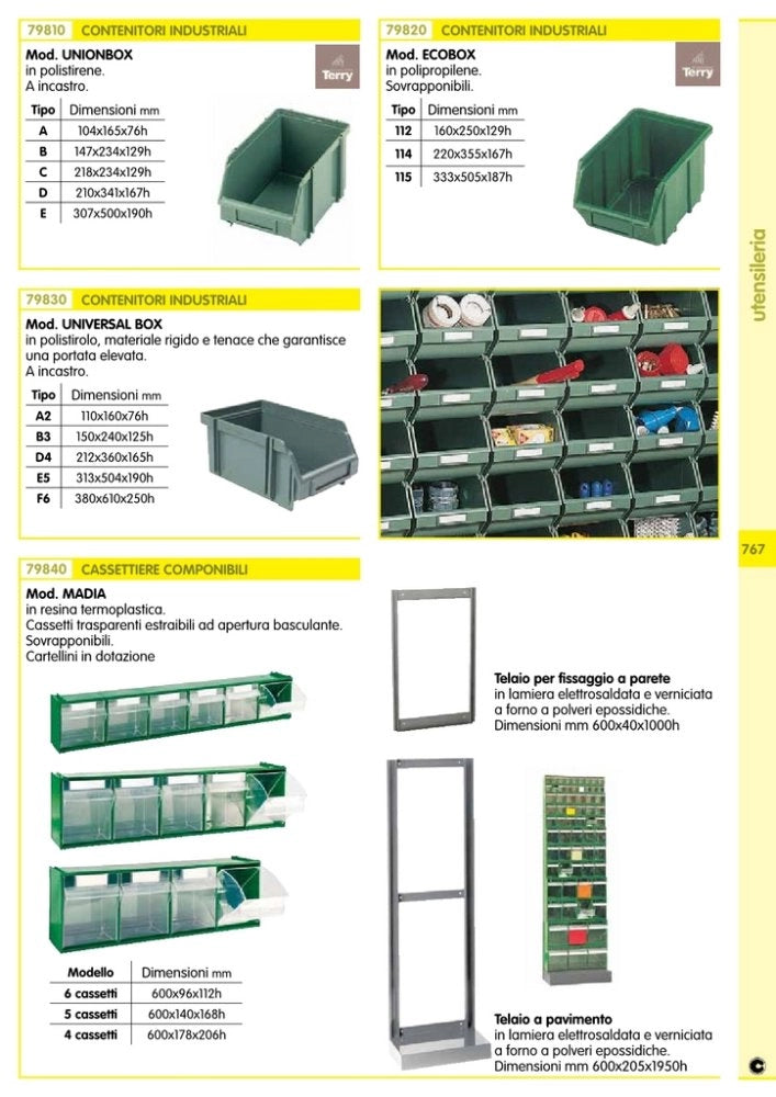 10pz contenitore terry "ecobox 114" 220x355x167h cod:ferx.9103