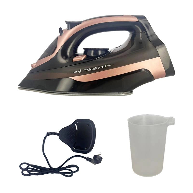 HIGH-TECH FERRO DA STIRO CORDLESS PIASTRA IN CERAMICA UTILIZZABILE SENZA CAVO ANTI GOCCIA E ANTI CALCARE