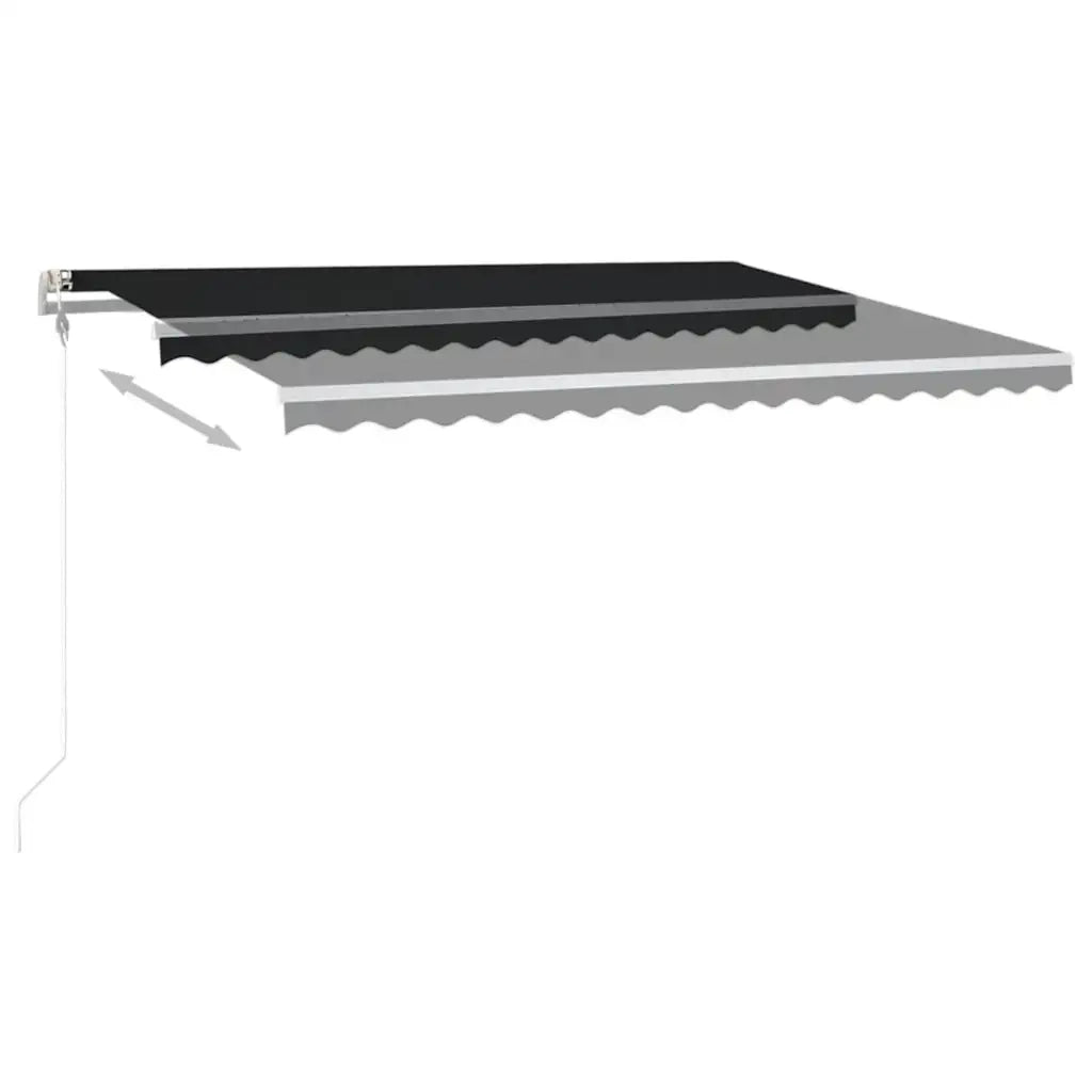 Tenda Automatica con Sensore Vento e LED 400x350 cm Antracite 3068994