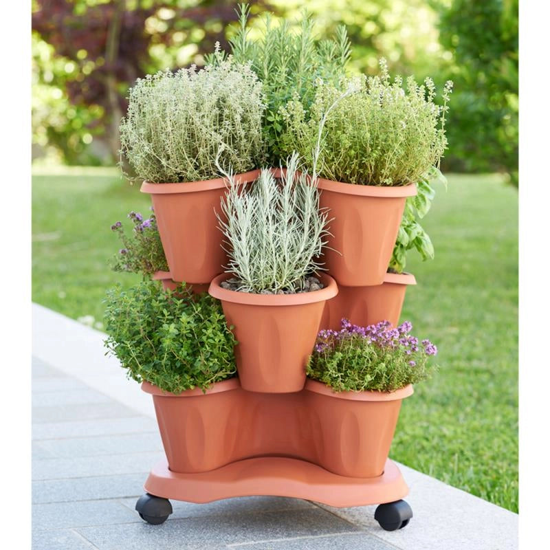 VASO TRIFOGLIO BAMA - PP TERRACOTTA D.CM 40 H.CM 16- 3 pezzi