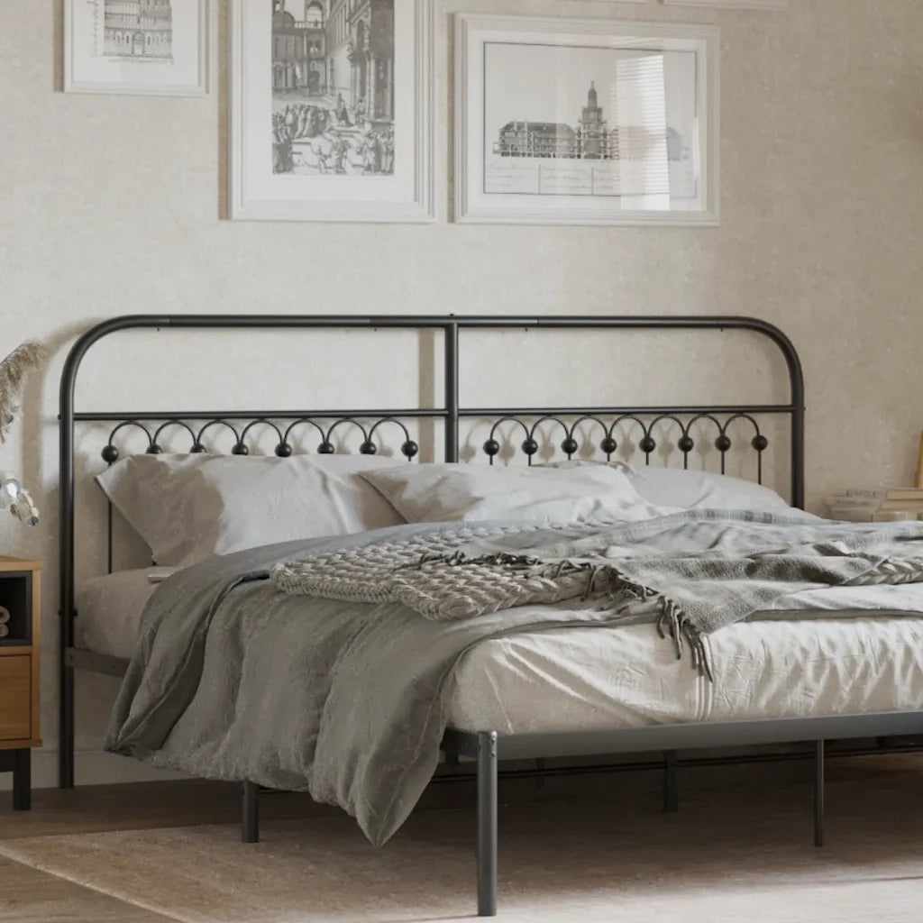 Testiera di Ricambio in Metallo Nero 180 cm 376636
