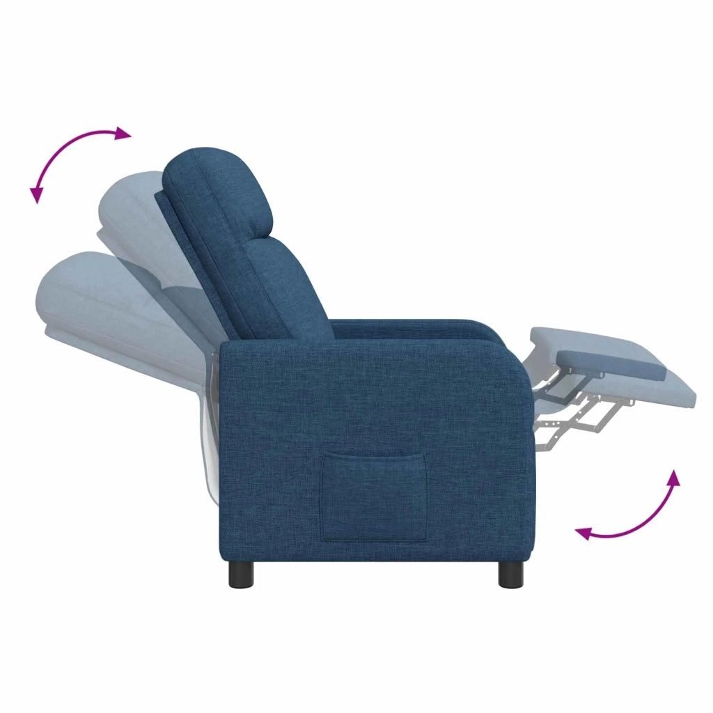 Divano Sedia-Poltrona Massaggiante Blu Tessuto 440080