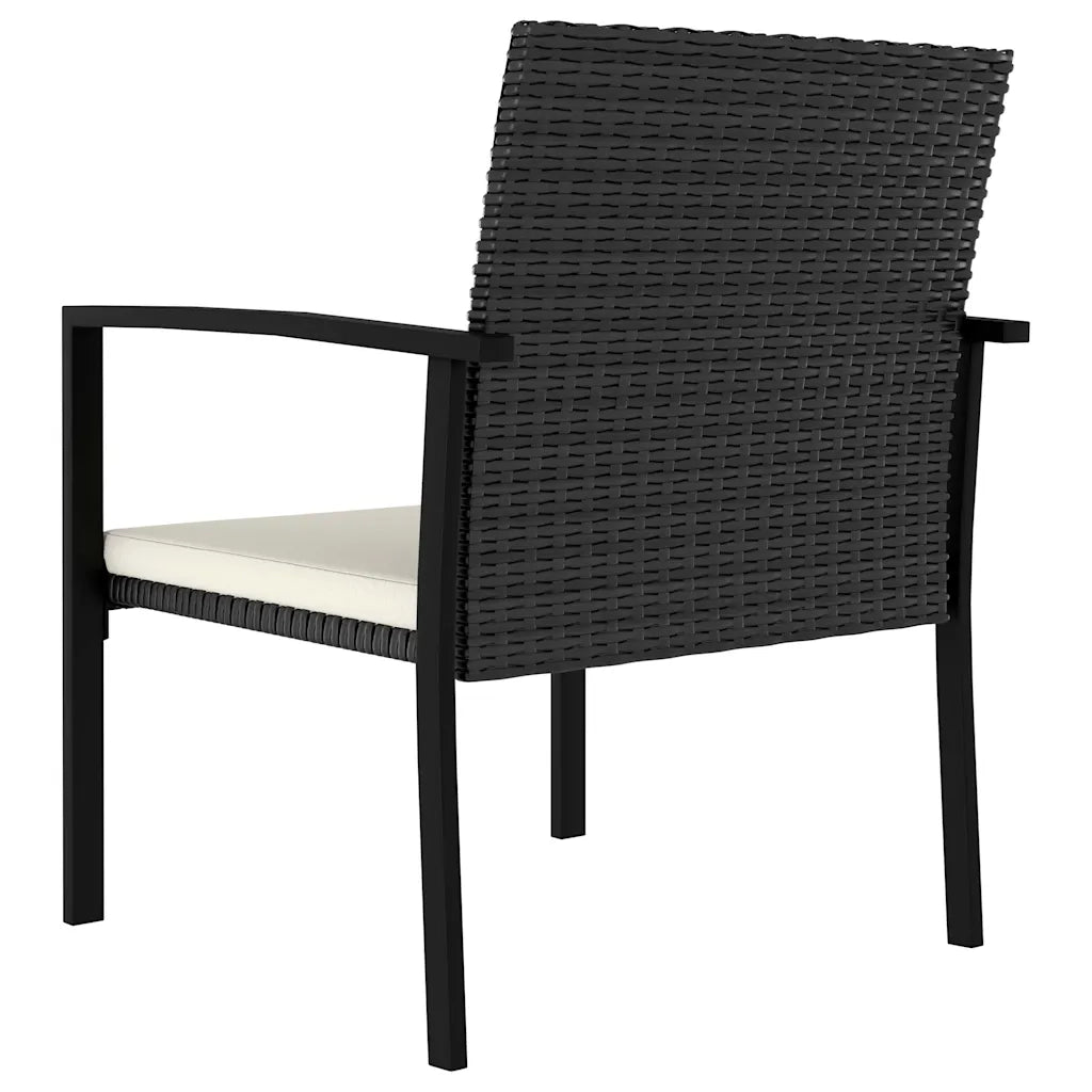 Set da Pranzo da Giardino 9 pz in Polyrattan Nero 3065710