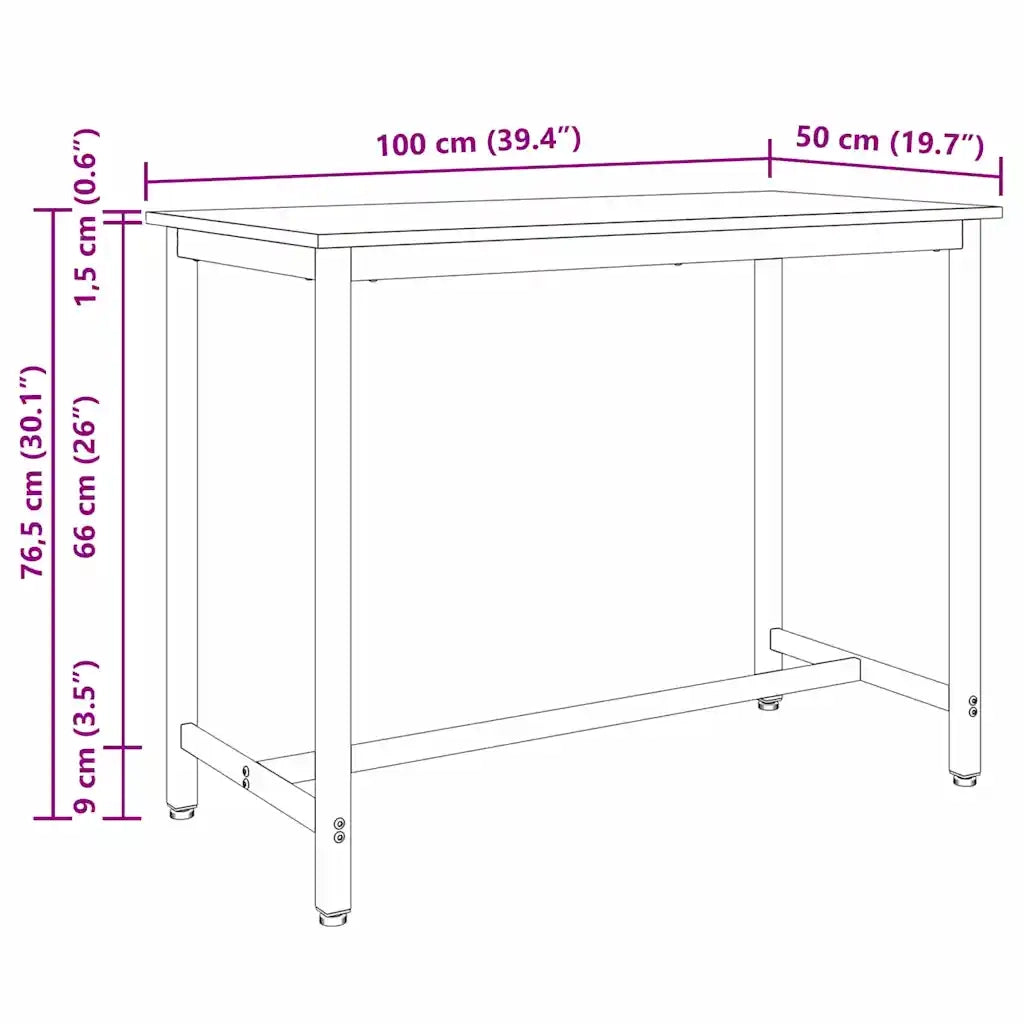 tavolo Legno vecchio 100 x 50 x 76,5 cm 873748